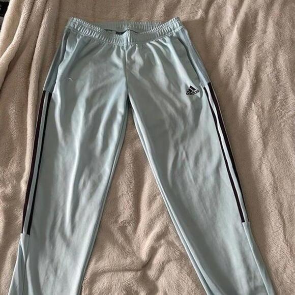 adidas Pants - Adidas Primegreen Light Blue Joggers - Men's Medium